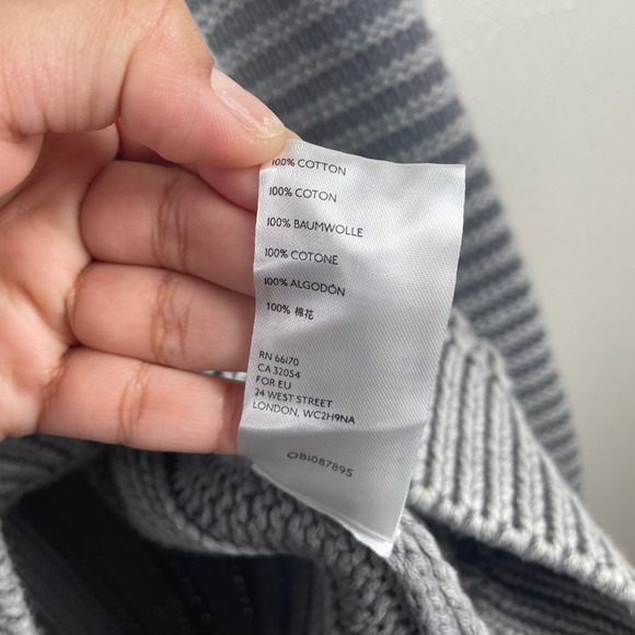 Free People Grey Knit Mock Neck Chunky Cable Knit Sweater Size L - Picture 4 of 8